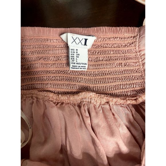 Dusty Rose Pink Layered Ruffles Spaghetti Strap Short Dress Size 8 - Picture 8 of 8